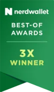 NerdWallet Best-of Awards 3X Winner